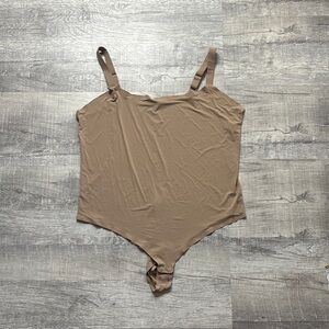 Yitty Brown Scoop Neck Tank Bodysuit